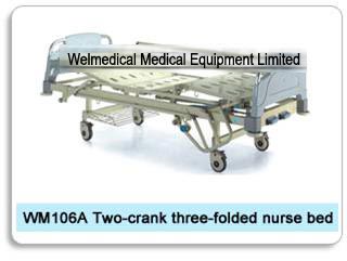 WM16A Two-crank three-folded nurse bed